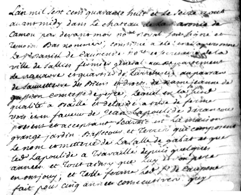 Bail d'afferme, acte notarié, Pays Basque, Pyrénées-Atlantiques, AD 64