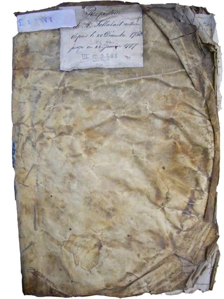 Actes notariés et répertoire du notaire Sallahart, archives départementales des Pyrénées-Atlantiques, AD 64